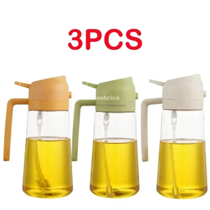 2 In1 Oil Spray Bottle Plastic Kitchen Barbecue Cooking Olive Oil Dispenser Oil Jar Baking Vinegar Soy Sauce Spray Container - Image 7