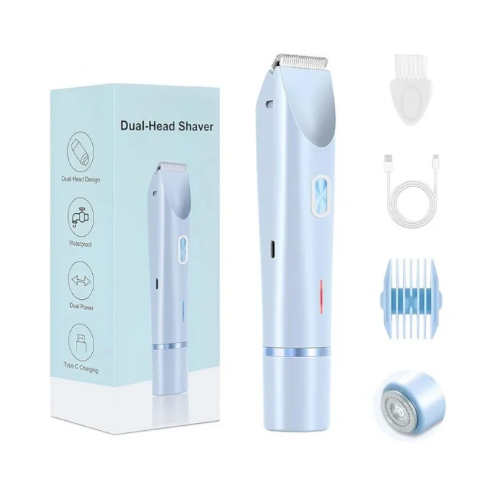 1SET  Electric Body Shaver Complete Kit,Cordless Waterproof Hair Removal Trimmer Set,Gentle Hypoallergenic Blades - Image 1