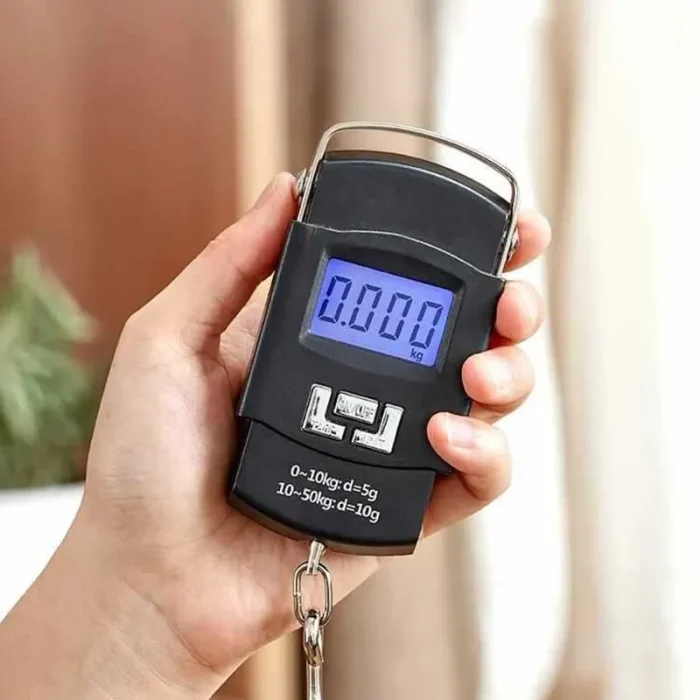 Portable Hanging Luggage Scale 50kg LCD Display Digital Travel Suitcase Baggage Weight Scale with Ruler - Image 5