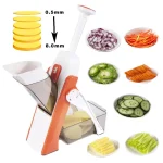 5 in 1 Vegetable Cutter Multifunctional  – Stainless Steel Grater, Slicer, Dicer & Chopper - Image 3