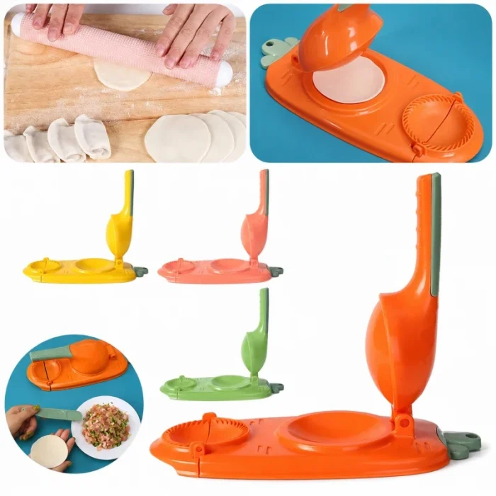 2-in-1 Dumpling Making Machine Manual Dough Press - Image 2