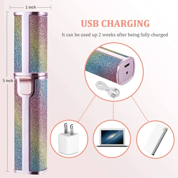 2-in-1 Portable Electric Women’s Shaver & Eyebrow Trimmer - Image 5