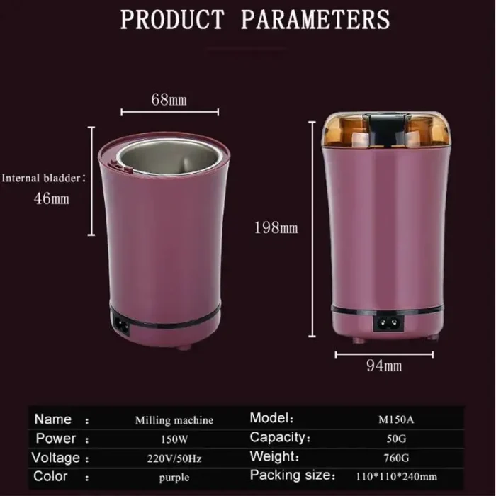 50g Electric Coffee Grinder 150W – Mini Spice, Nuts & Grain Grinder - Image 6