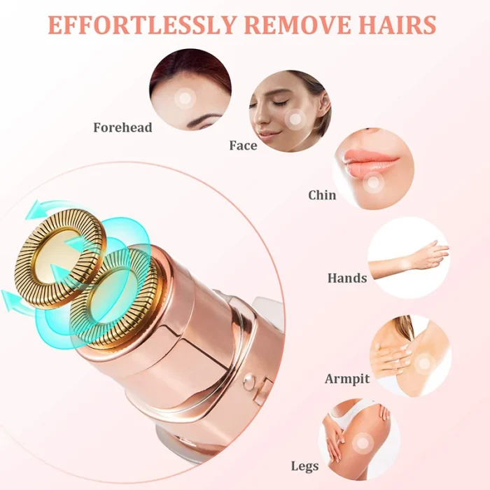 2-in-1 Portable Electric Women’s Shaver & Eyebrow Trimmer - Image 3