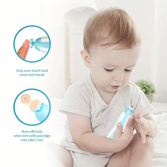 Manicure Suit Portable Grinder Electric Anti-scratch Six-in-one Multi-head Baby Nail Children Anti-meat Nail Clipping - Image 5