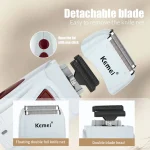Kemei 2290 2293 Professional Cordless Electric Hair Cutting Kit Hair Clipper Men Barber Fade Clipper and Zero Gapped Trimmer Set - Image 4