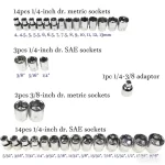 40-Piece Auto Disassembly Socket Wrench Set – Automotive Repair Tool Kit - Image 4