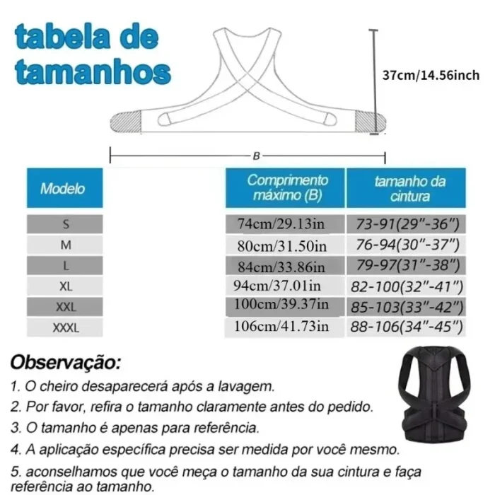 Back Brace Posture Corrector for Women & Men, Adjustable Back Lumbar Support Belt Shoulder Posture Support for Improve Scoliosis - Image 6