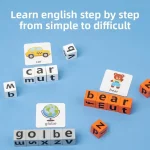 Alphabet Letter Blocks Word Spelling Game – Montessori Phonics Educational Toy - Image 4