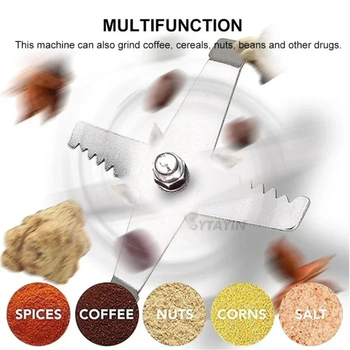 High Power Electric Coffee Grinder Kitchen Cereal Nuts Beans Spices Grains Grinder Machine Multifunctional Home Coffee Grinder - Image 4