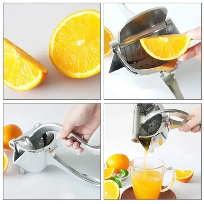Manual Juicer, Fruit Juice Squeezer, Detachable Heavy Duty Easy Manual Citrus Squeezer Press Juicer Extractor Tool, Aluminum - Image 4