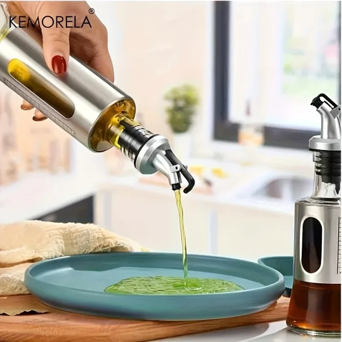 Glass Oil Dispenser Bottle with Scale – Olive Oil, Sauce & Seasoning Container - Image 3