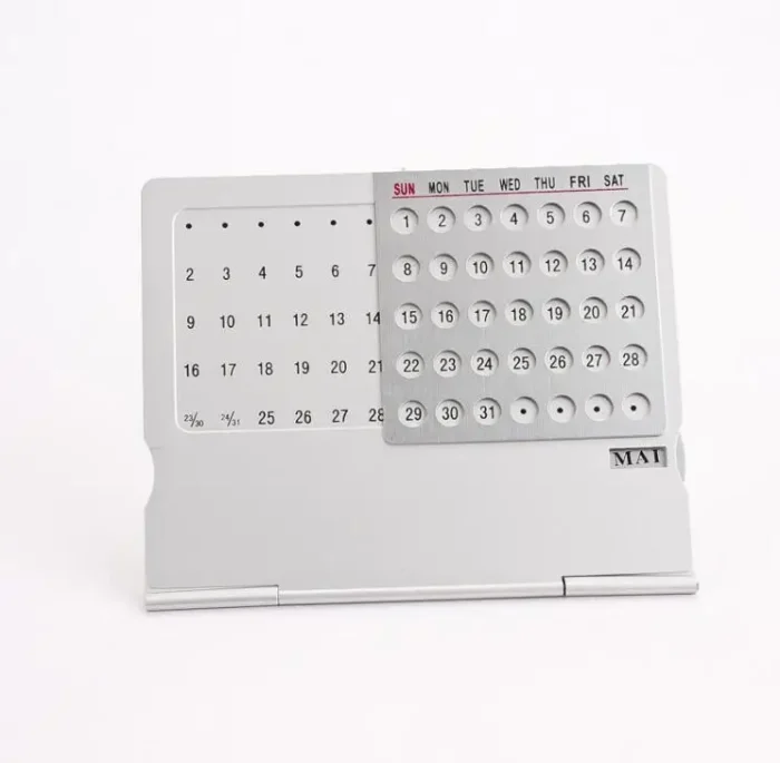 Aluminum Perpetual Calendar Desk Universal Calendar 2024 2025 - Image 6