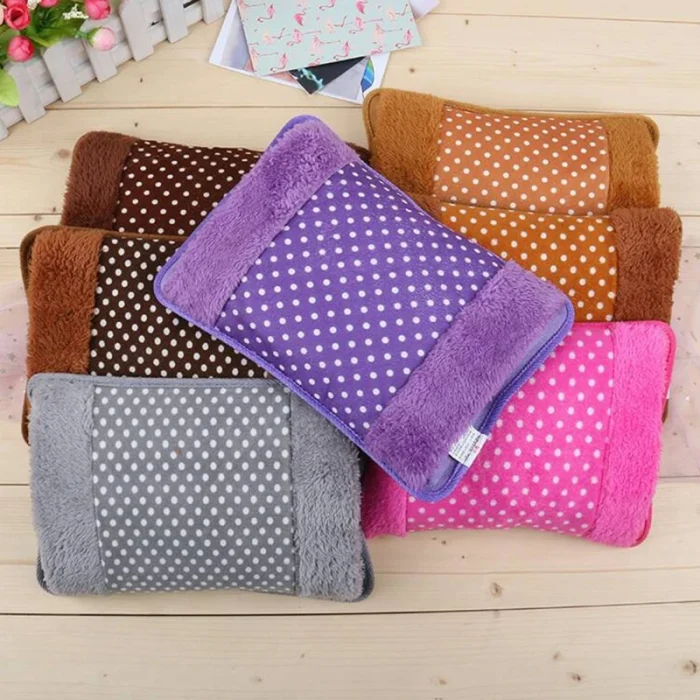 Winter Hand Warmers Electric Heat Water Bottle Hot-water Heater Bag Rechargeable Cute Dot Pattern Explosion-proof Heating Pad - Image 5