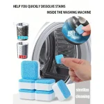 Washing Machine Cleaner Tablet Home Washer Stain Removal Descaling Effervescent Decontamination Laundry Booster Portable - Image 5