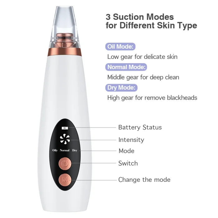 Electric Blackhead Remover Vacuum - Portable Pore Cleansing Beauty Tool - Image 5