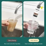 New 360° Rotation Water Faucet Filter Household Kitchen Faucet Mini Tap Water Clean Purifier Carbon Filter Filtration Cartridge - Image 5