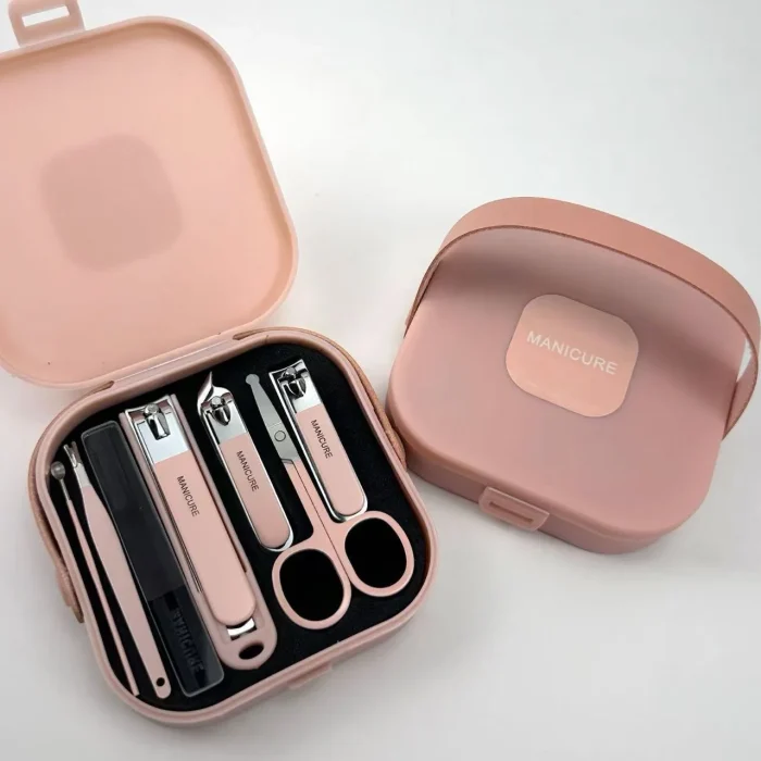 For Complete 7/8 Pcs Set Manicure Kit Nail Clippers with Clippers Cuticle Pusher & Trimmer Portable Gift For Women and Men - Image 9