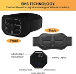 EMS Abdominal Massager Belt – USB Rechargeable Electric Waist Fitness Belt - Image 5