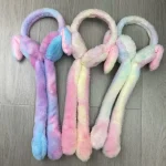 Moving Rabbit Earmuffs Glow-in-the-Dark Plush Ear Warmers with Moving Bunny Ears - Image 5