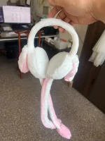 Moving Rabbit Earmuffs Glow-in-the-Dark Plush Ear Warmers with Moving Bunny Ears - Image 6